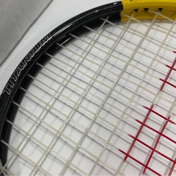 Wilson Titanium Soft Shock Tennis Racquet Matchpoint Black & Yellow Match Point - Picture 8 of 14